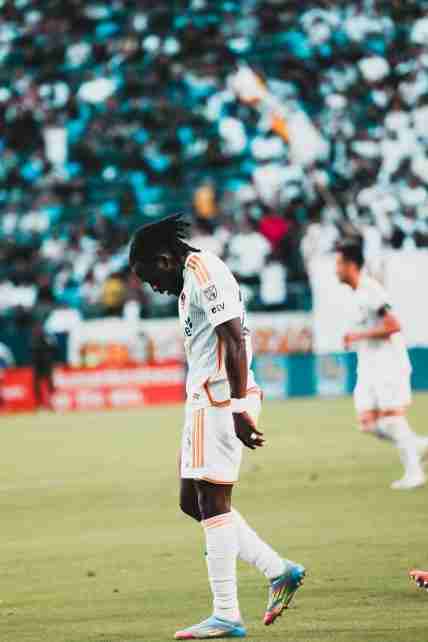 Joseph Paintsil hangs his head.